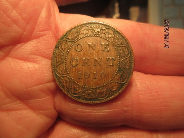1910 Canada One Cent Edwardvs VII Large Cent - Ungraded