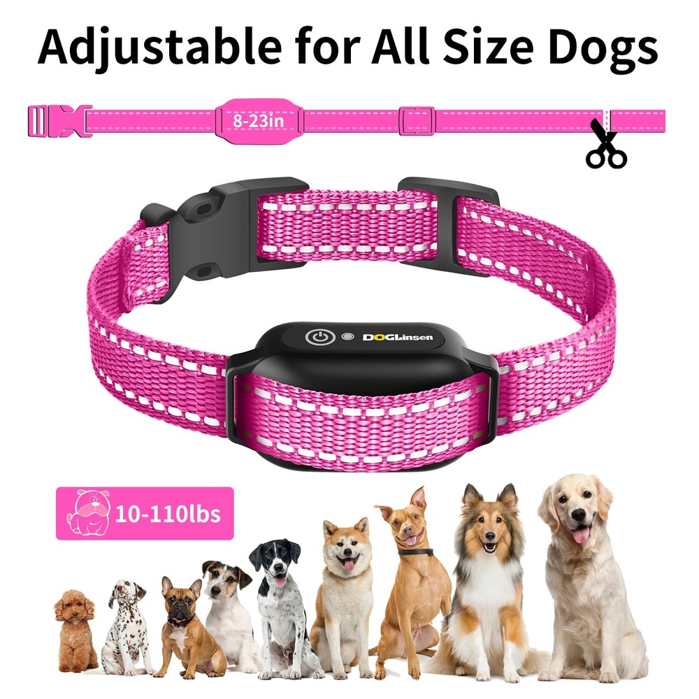 DOGLinsen No Shock Dog Training Collar with Remote 3300ft Range, Vibrating Do...