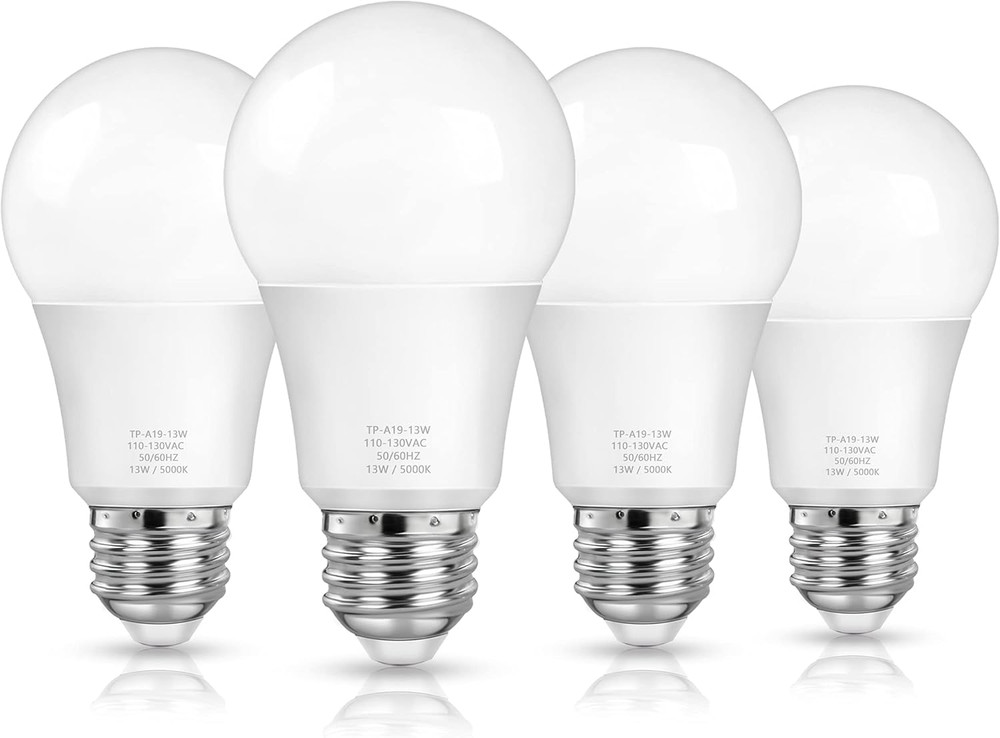 MAXvolador A19 LED Light Bulbs, 100 Watt Equivalent LED Bulbs, Daylight White 50