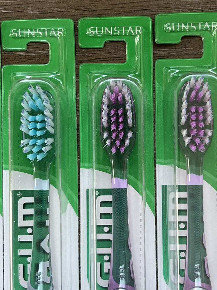 6 Pack SunStar GUM 525 Technique Deep Clean Soft Compact Toothbrushes