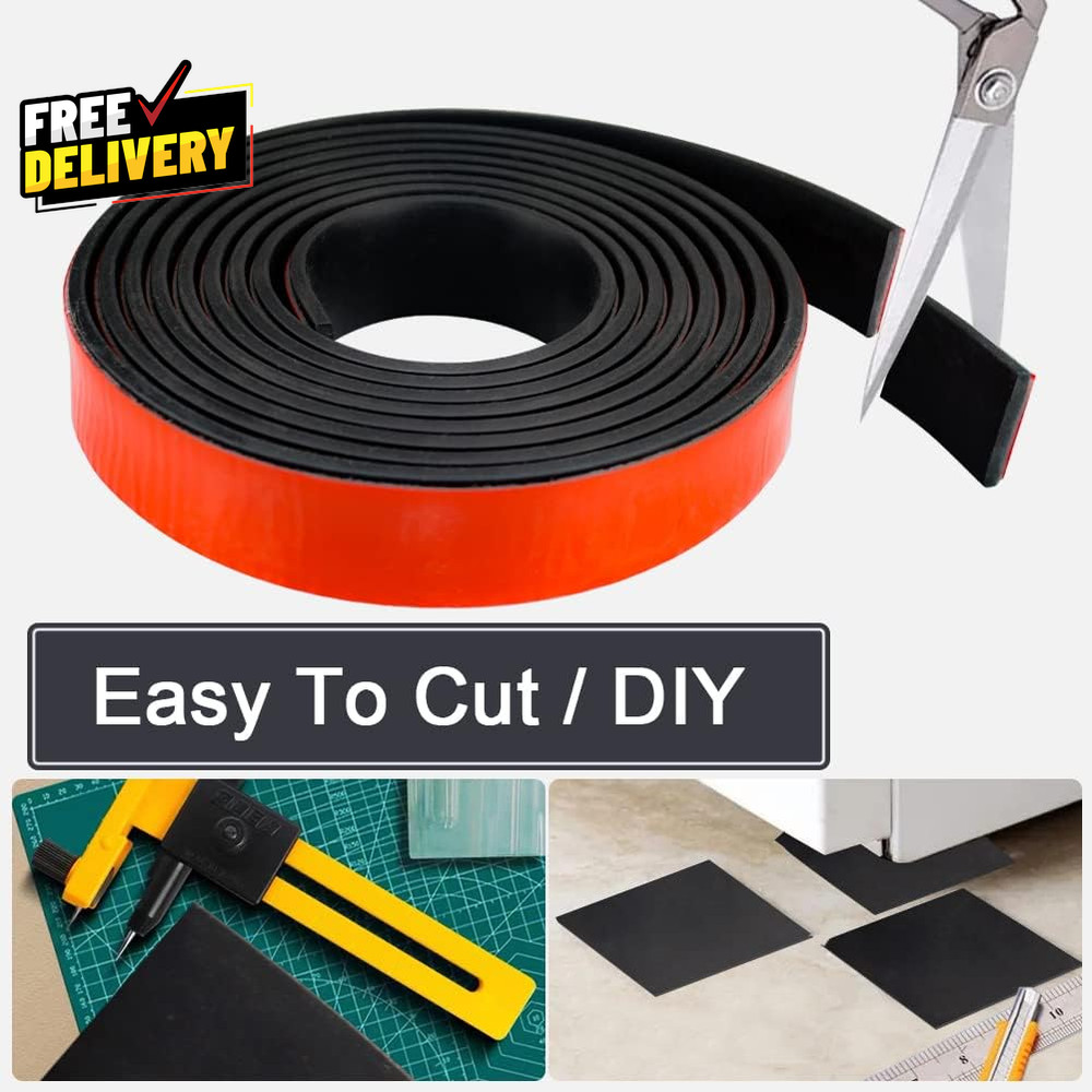 Adhesive Rubber Strips with Adhesive Backing Self Stick Neoprene Solid Rubber...