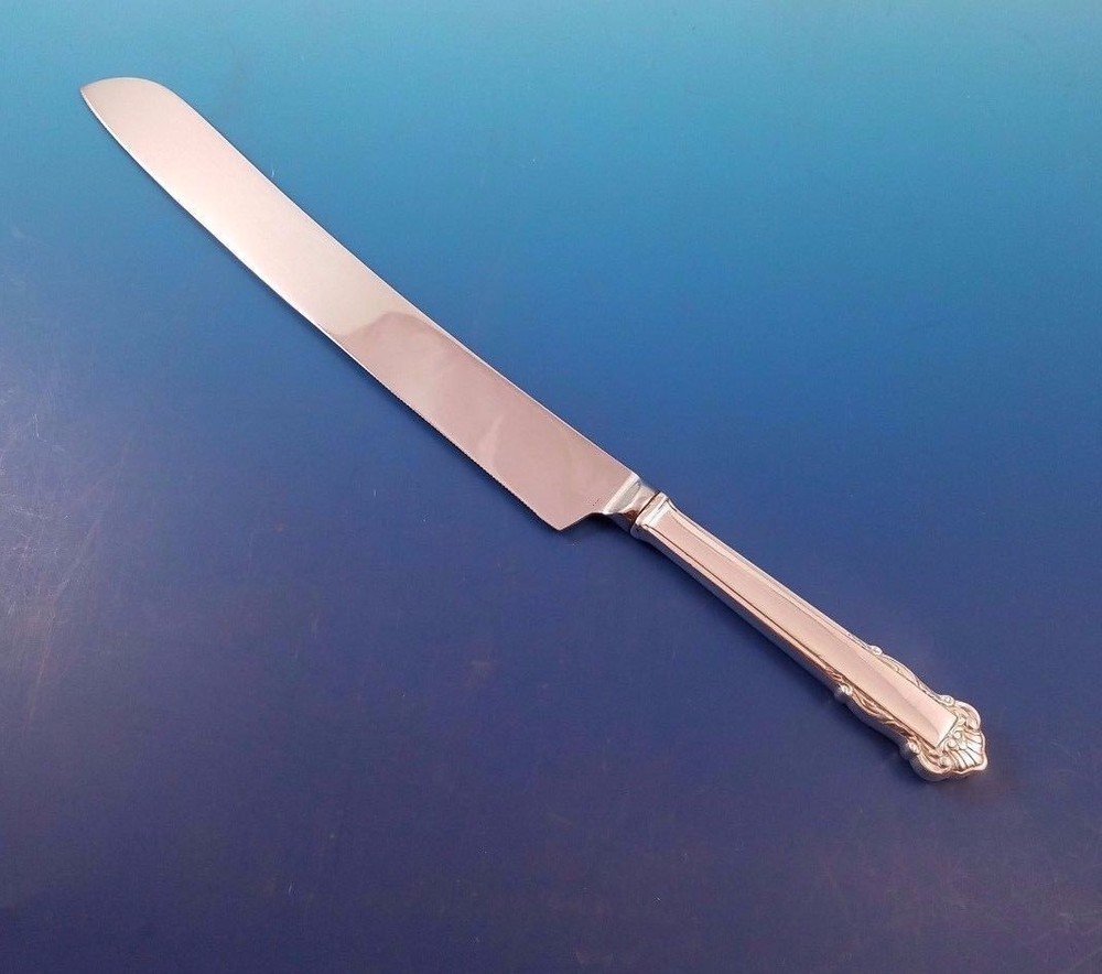 English Shell by Lunt Sterling Silver Wedding Cake Knife Custom Made
