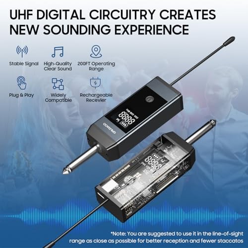 Wireless Microphone, UHF Dual Wireless Metal Dynamic Microphone System with