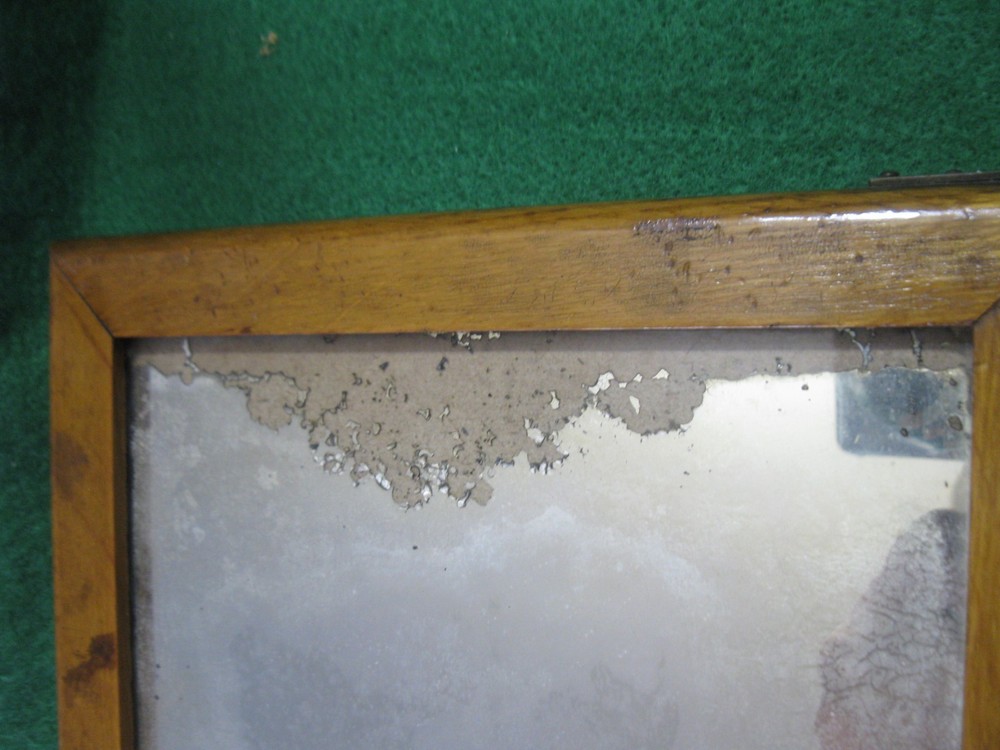 Antique 3 Panel Folding Hanging or Table Top Mirror