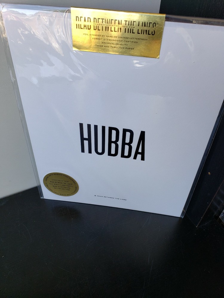 HUBBA PRINT made by Read Between The Lines