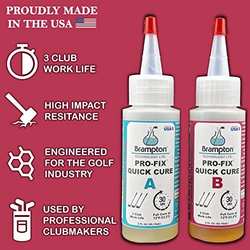 Brampton PRO-FIX Quick Cure Golf Epoxy - 30 Minute Golf Club Assorted Styles