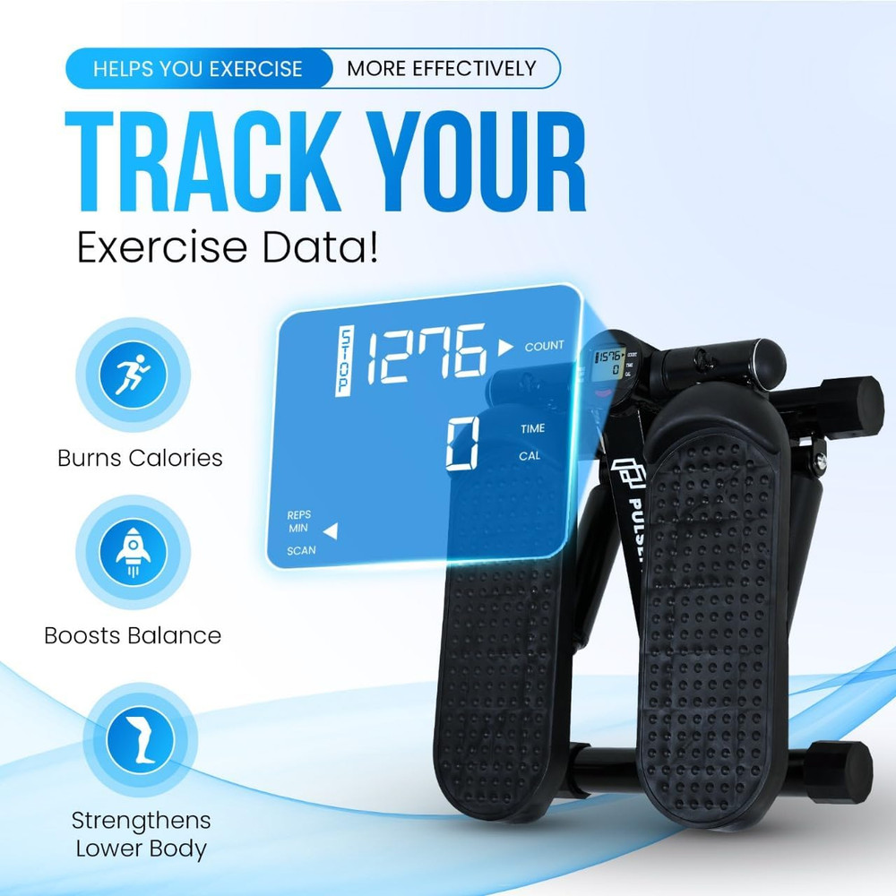Compact Mini Stepper with Resistance Bands for Home Workout