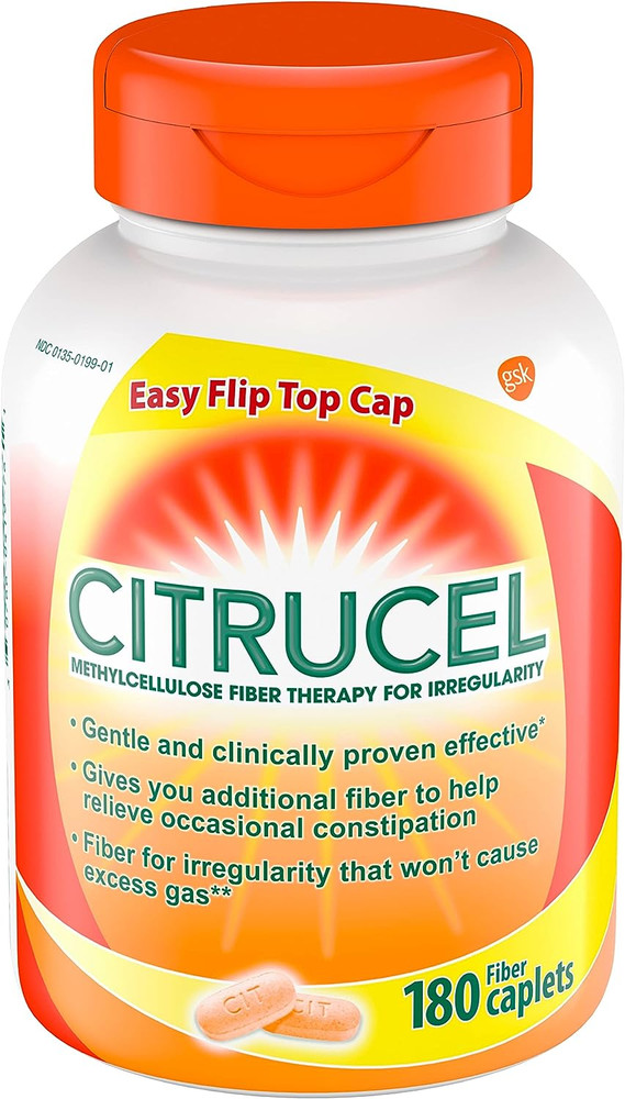 Fiber Therapy Caplets for Irregularity, Easy to Swallow Methylcellulose , 180...
