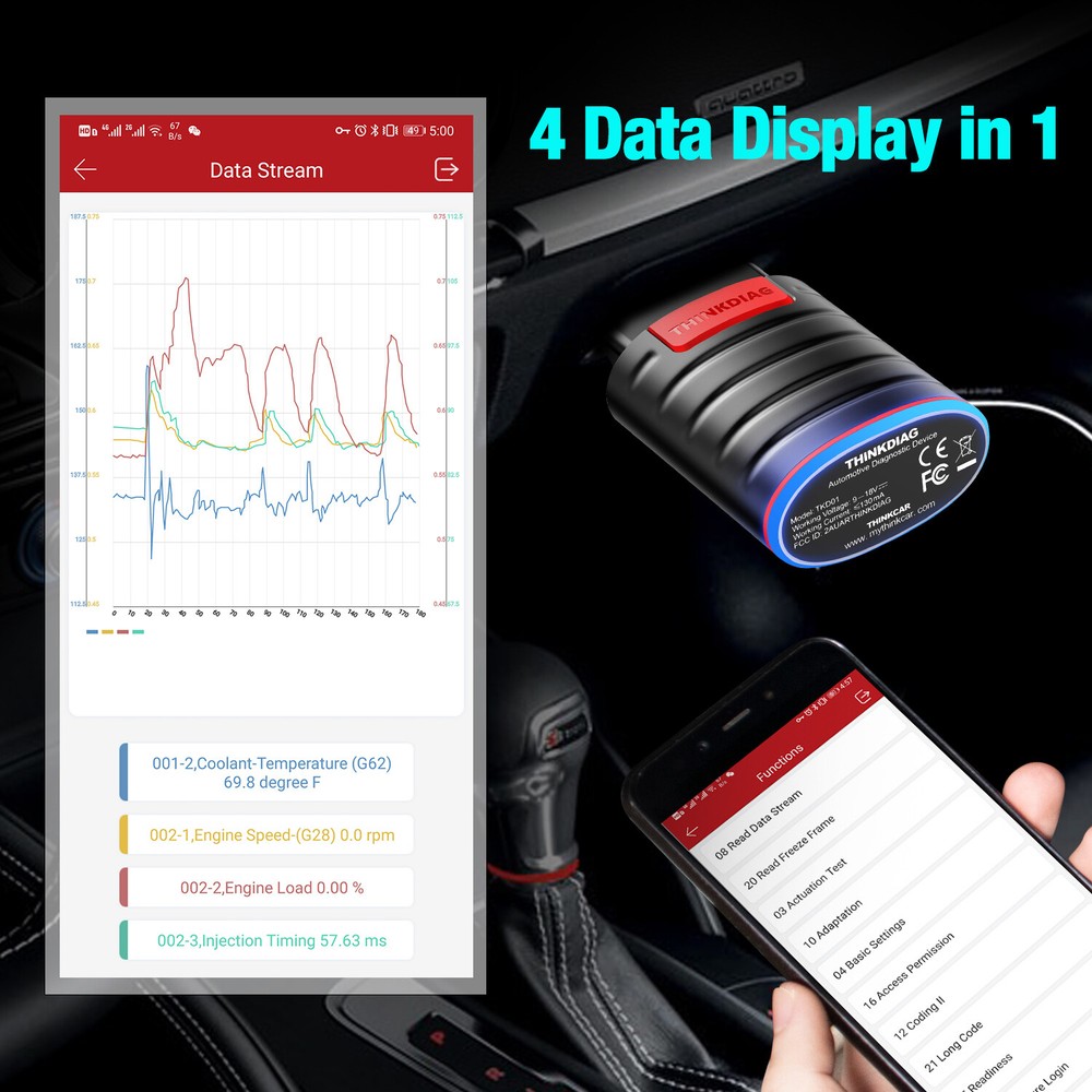 2024 THINKDIAG Bidirectional OBD2 Scanner Car Diagnostic Tool Full Software Free