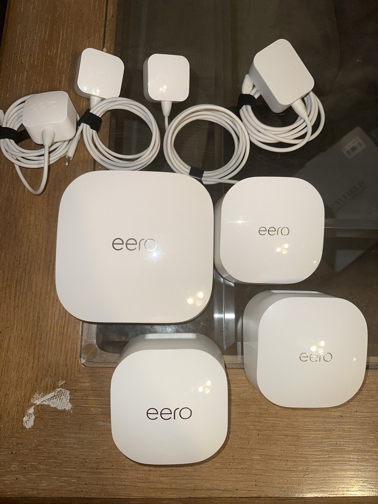 Eero Pro 6E White Router System. With (3) Other Eero 6