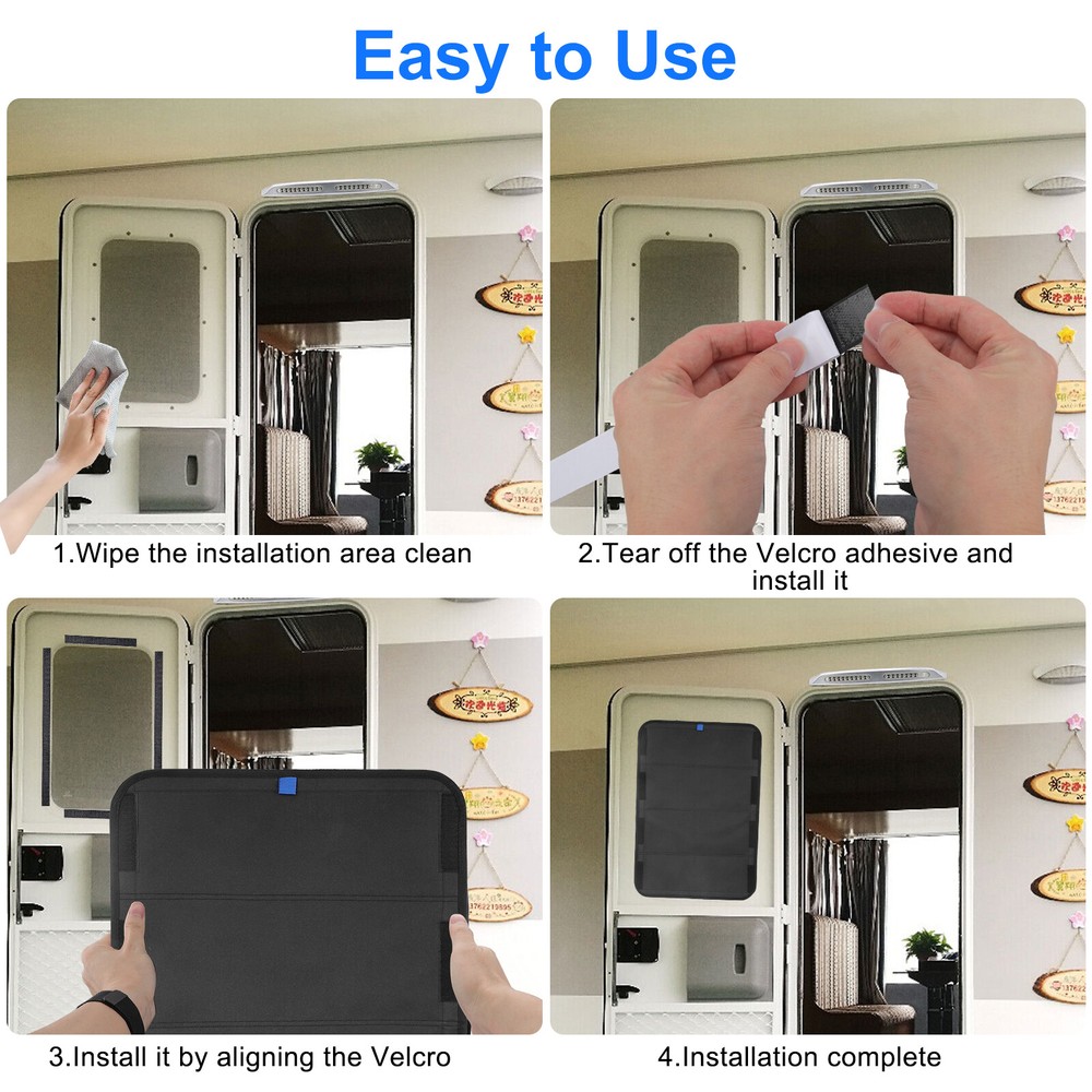 16x25" RV Skylight Cover, Blackout Vent Shade, UV Protection & Waterproof