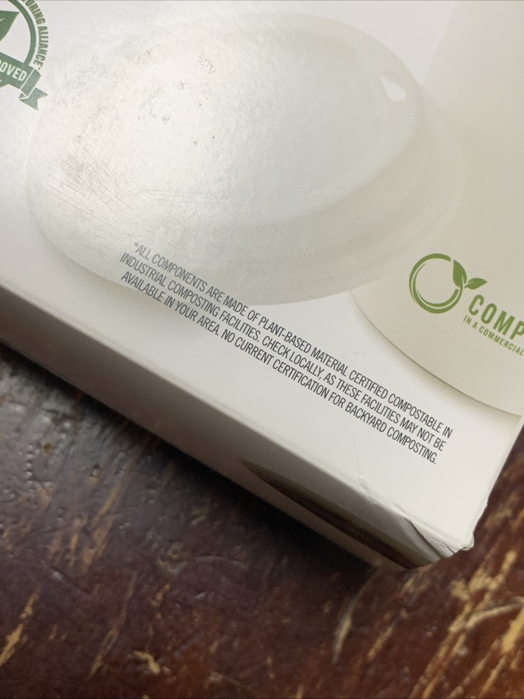 New Sealed Open Nature Cups with Lids Compostable