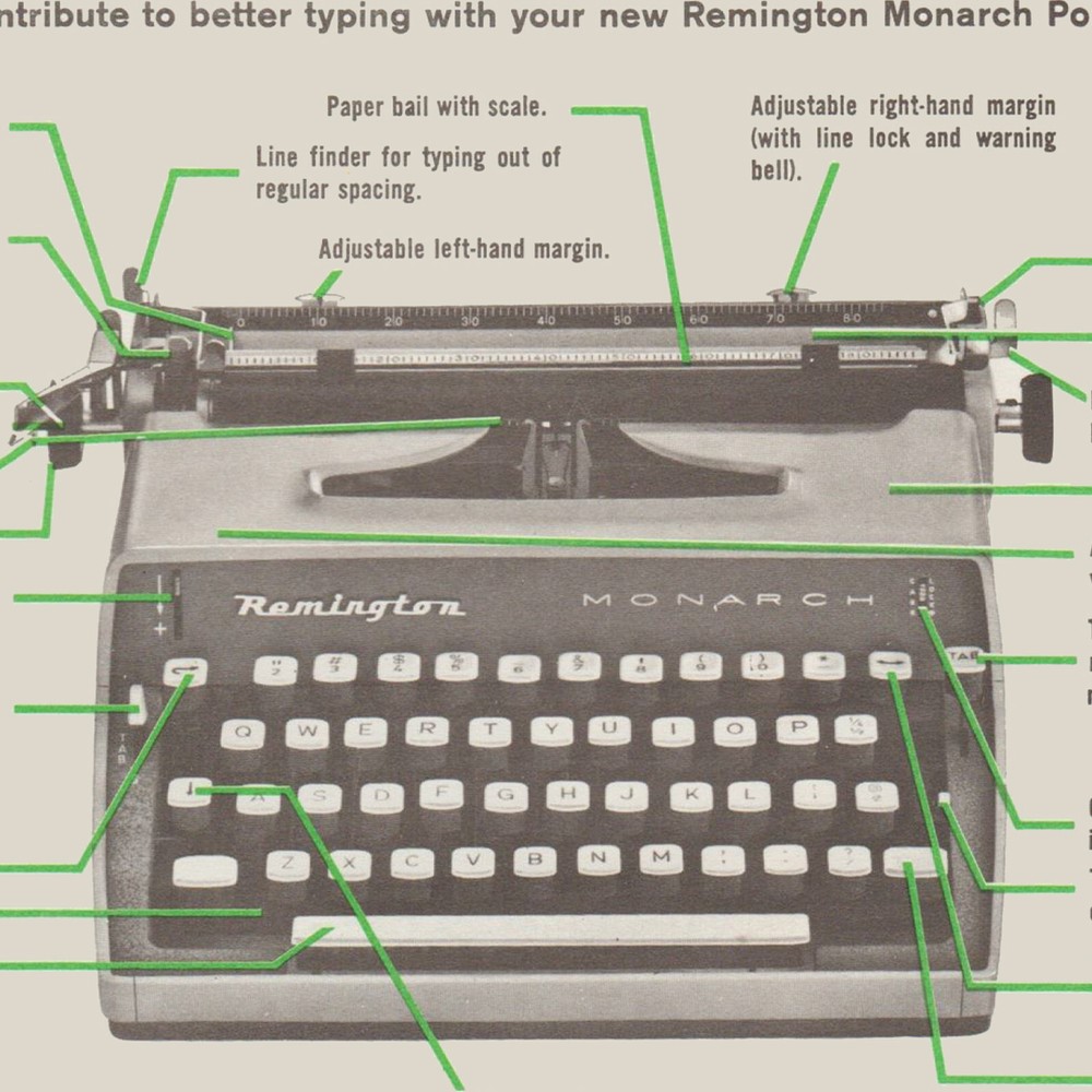Remington Monarch Typewriter User Instruction Manual
