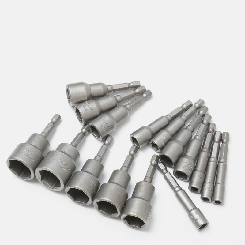 1/4" Hex Shank Magnetic Socket Nut Driver Drill Bit Adapter 6mm-24mm