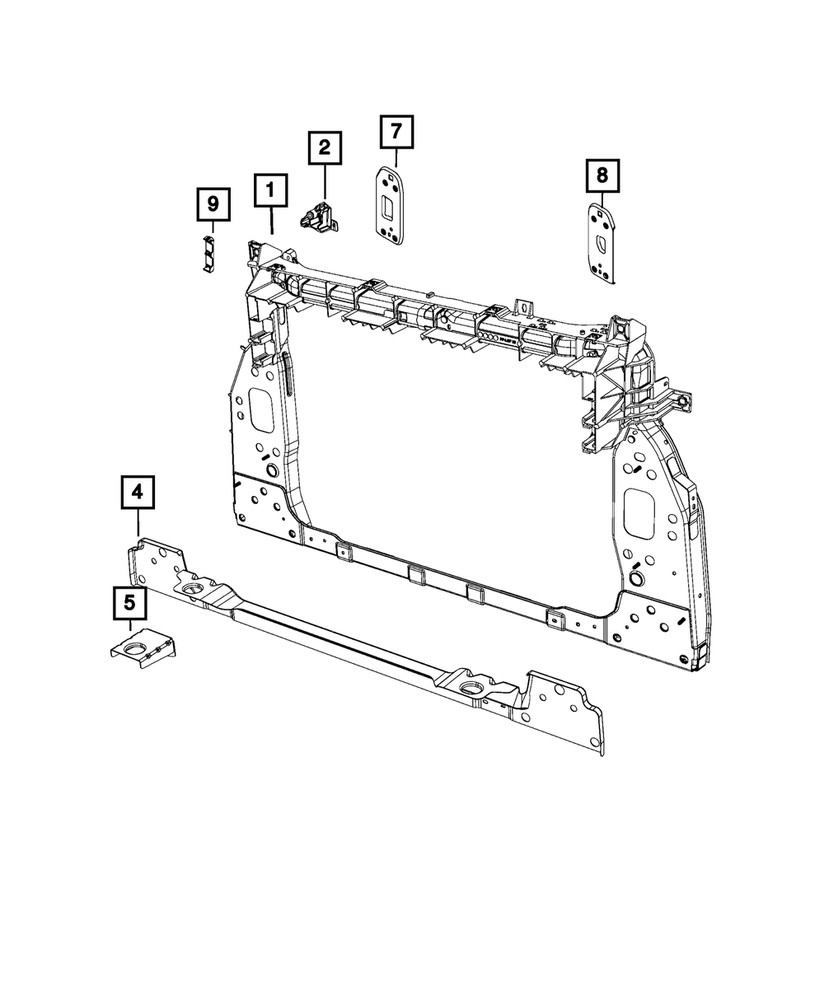 Genuine Mopar Radiator Bracket Right 68256111AA