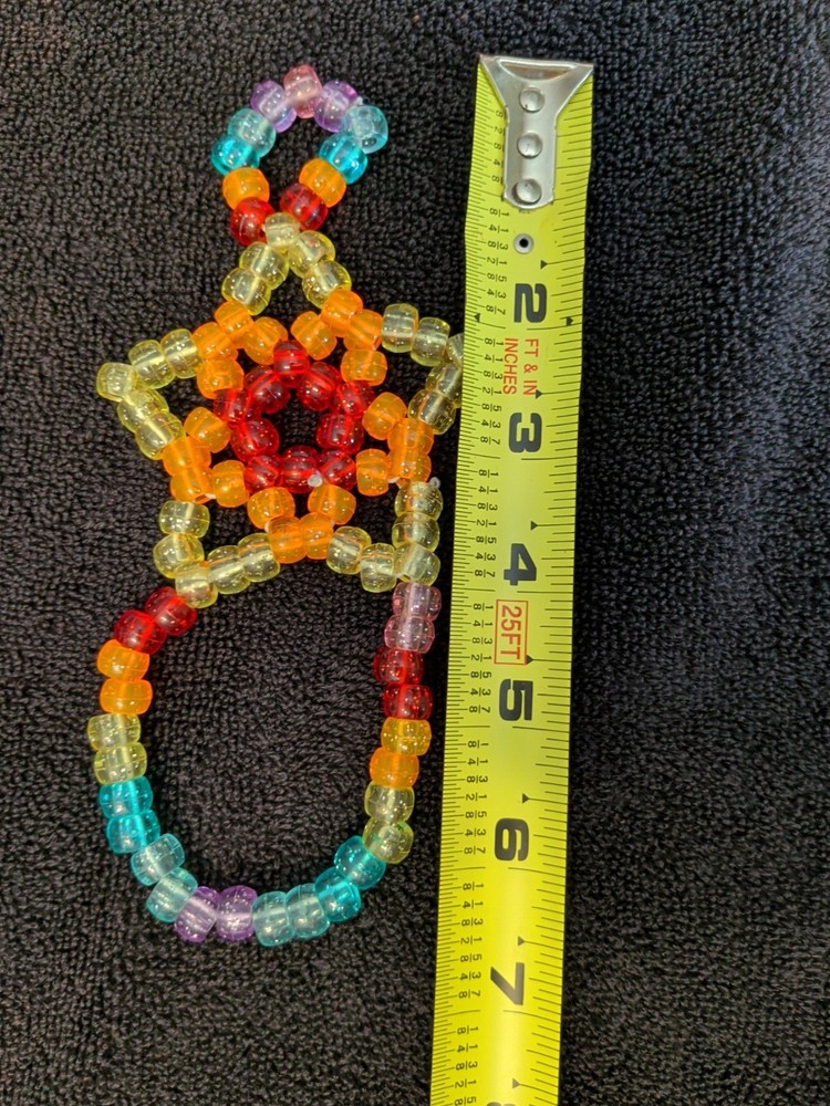 Kandi Glove Handmade Star Rainbow
