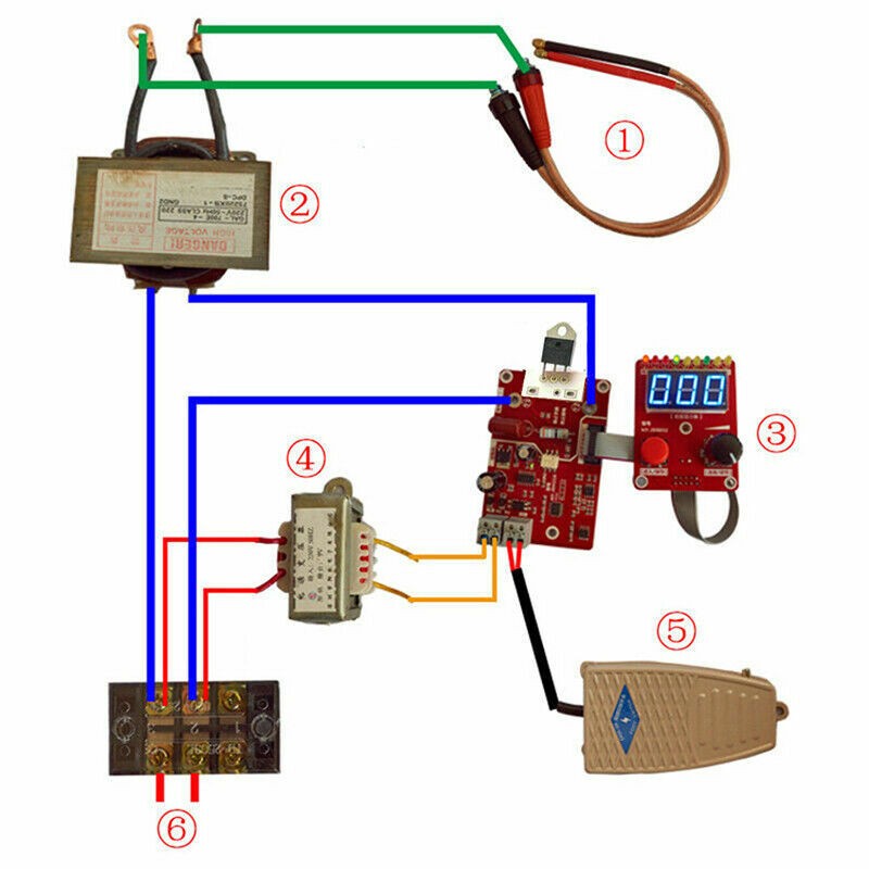 Spot Welder Control Board 40A Digital Spot Welding Time & Current Controller C#