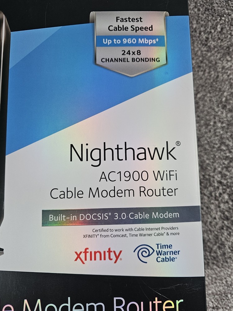 NETGEAR NIGHTHAWK AC1900 WiFi Cable Modem Router Model# C7000 - Tested & Working