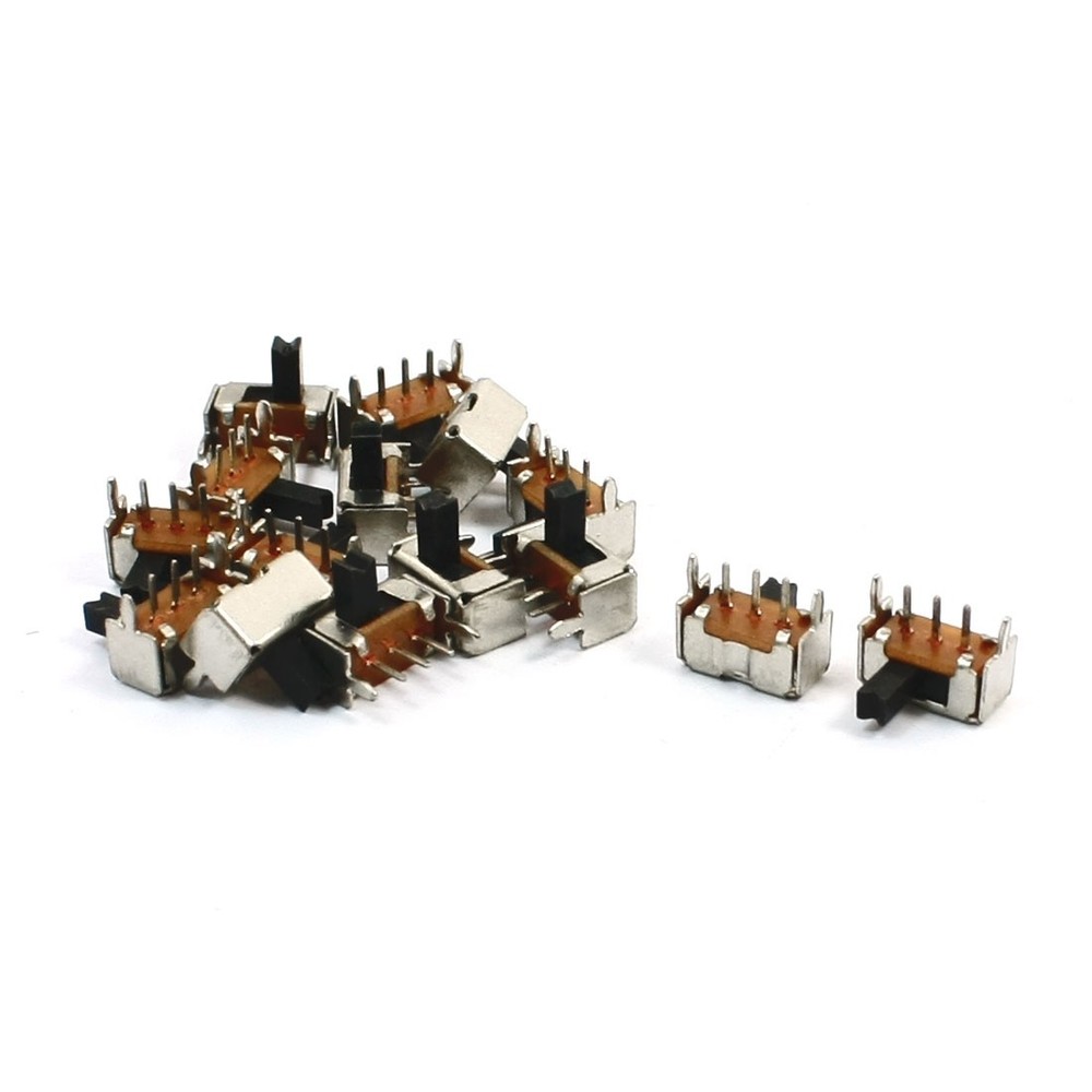 15 Pcs 3 Pin 2 Position SPDT Panel PCB Horizontal Mount Slide Switch