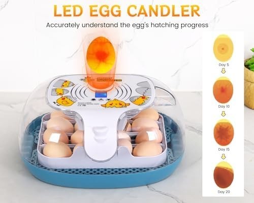Incubators for Hatching Eggs, Egg Incubator with Automatic Egg Turning and Humid