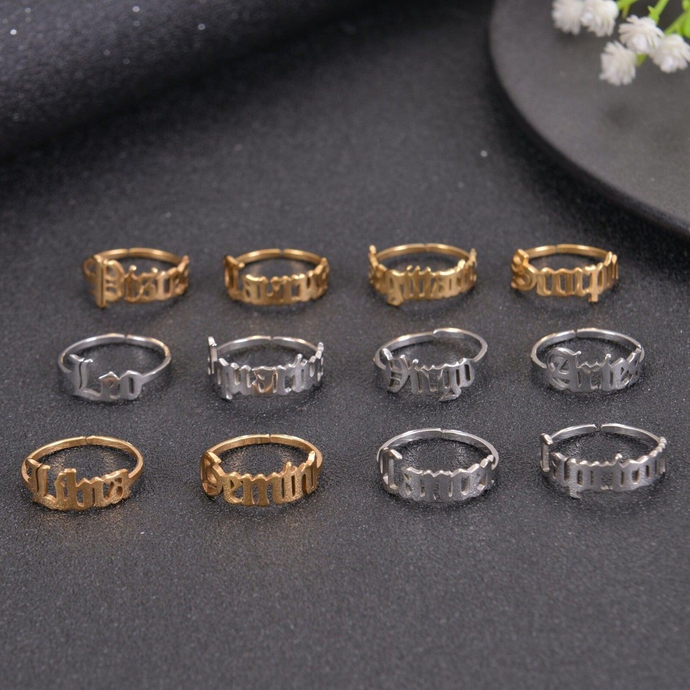 Pendantify Personalized Zodiac Sign Ring | Custom Celestial Personalized Zodiac