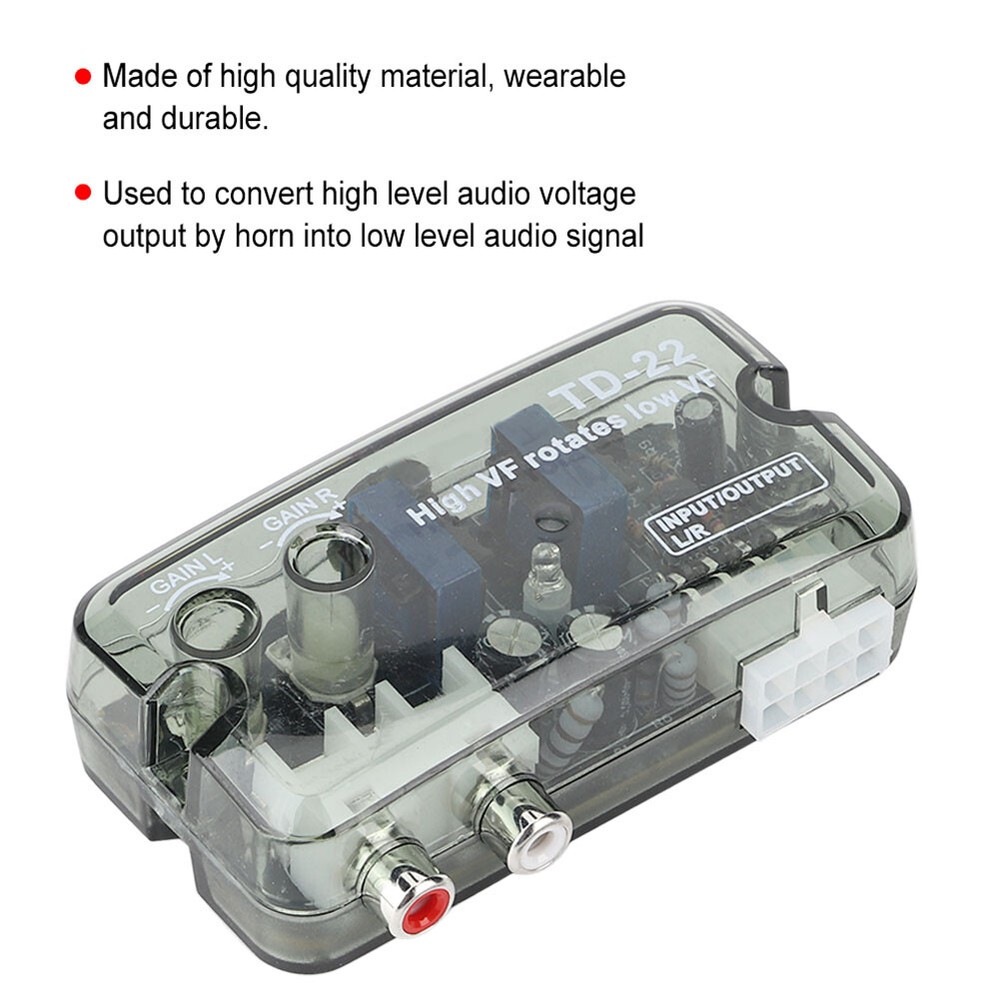 TD-22 TSK Active High To Low Frequency Speaker Car Converter Control Wire
