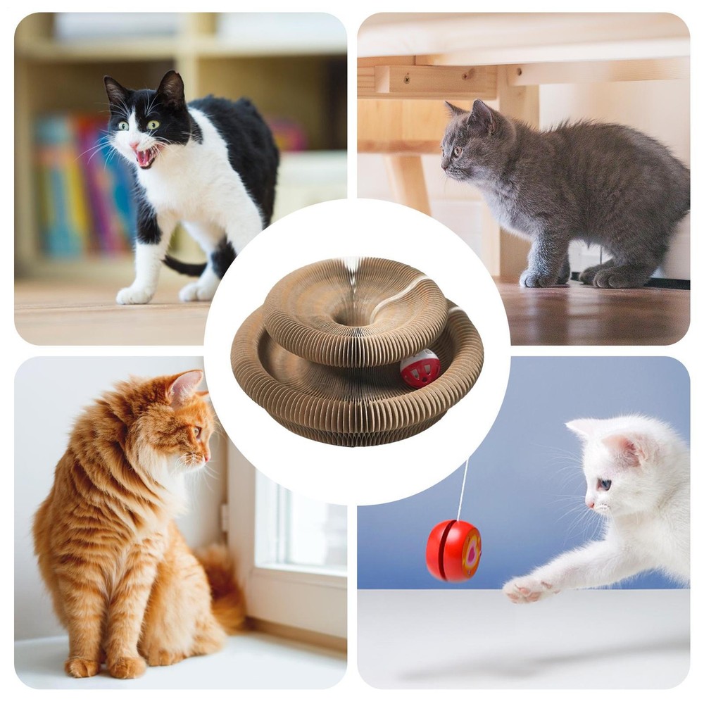 Cat Scratching Board Round Cat Corrugated Circular Interactive Cat Typical