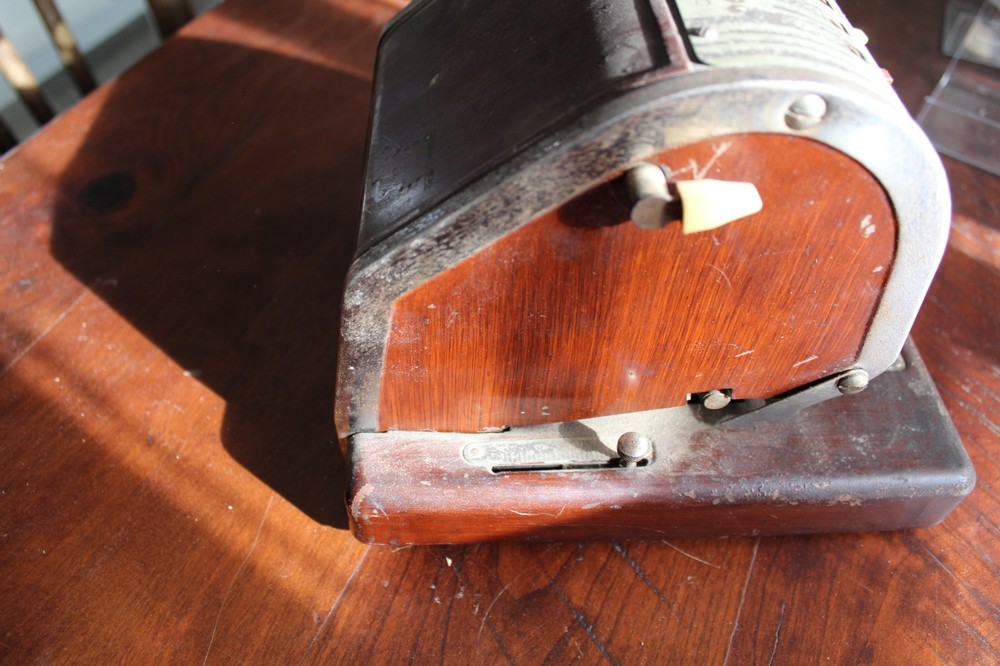 Art Deoo Paymaster Model Y Check Writer & Protector 7 Column Brown