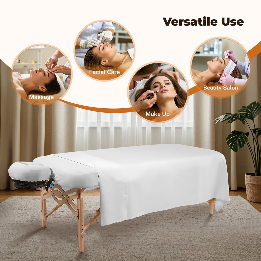 4 Sets 3 Piece Set Premium Microfiber Massage Table Sheets Set, Soft Massage Set