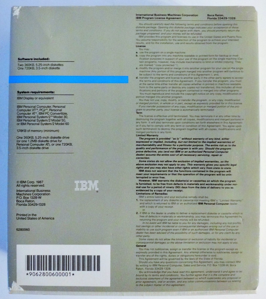 Vintage IBM DOS Disk Operating System 3.30 Software Diskettes Box Binder Manuals