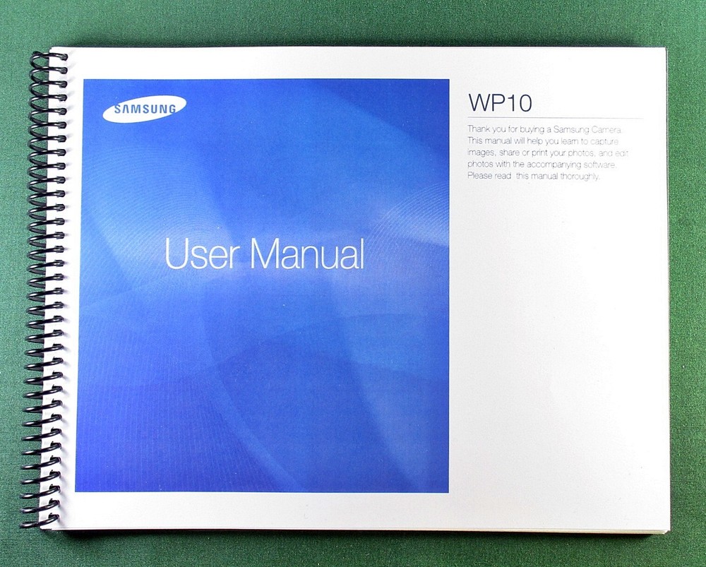 Samsung WP10 Instruction Manual: 105 Pages & Protective Covers