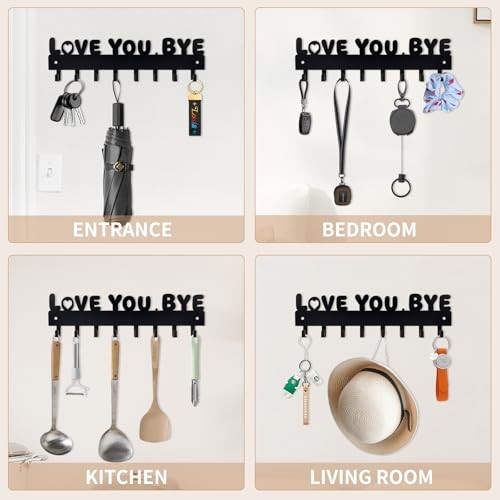 Key Holder for Wall, Key Hooks with 8 Hooks, Key Holder Wall Mount Self