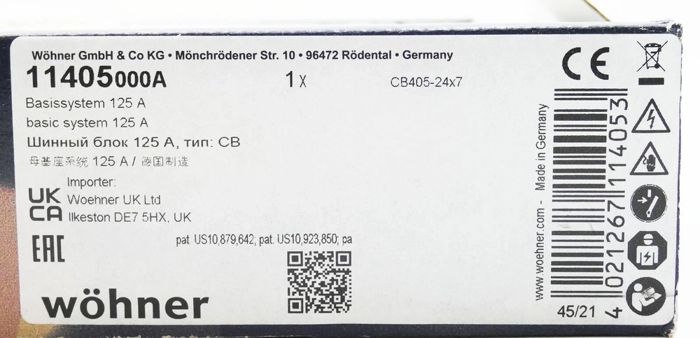 Wohner Crossboard 11405 000A 125A Basic System New