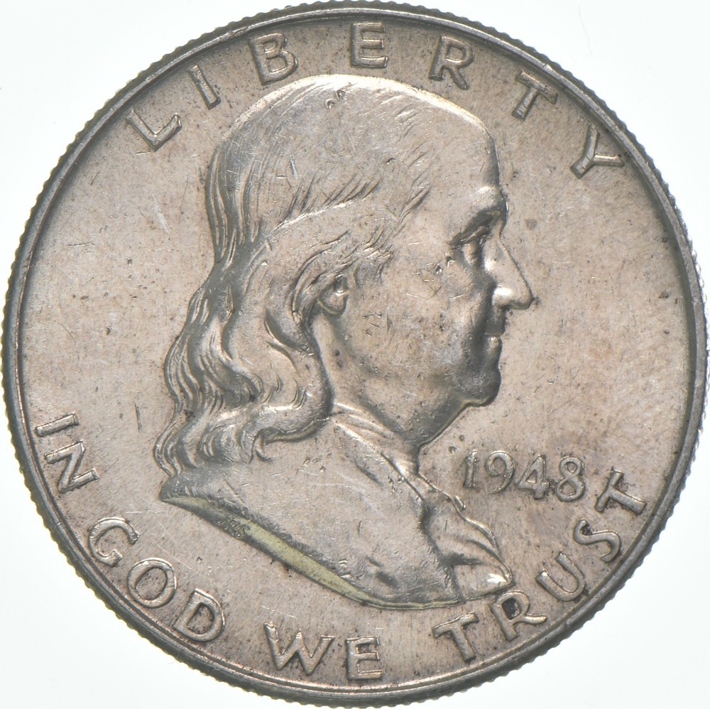 1948 Franklin Half Dollar AU 90% Silver