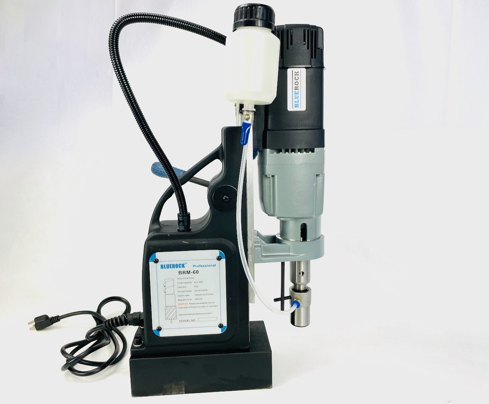 BLUEROCK ® Tools Model BRM-60A-B Magnetic Drill Press 2-Speed Mag Drill Typhoon
