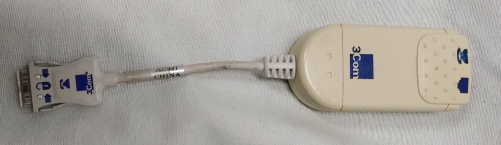 3Com EtherLink III PCMCIA Modem PC Card 3C562D DONGLE CABLE ONLY