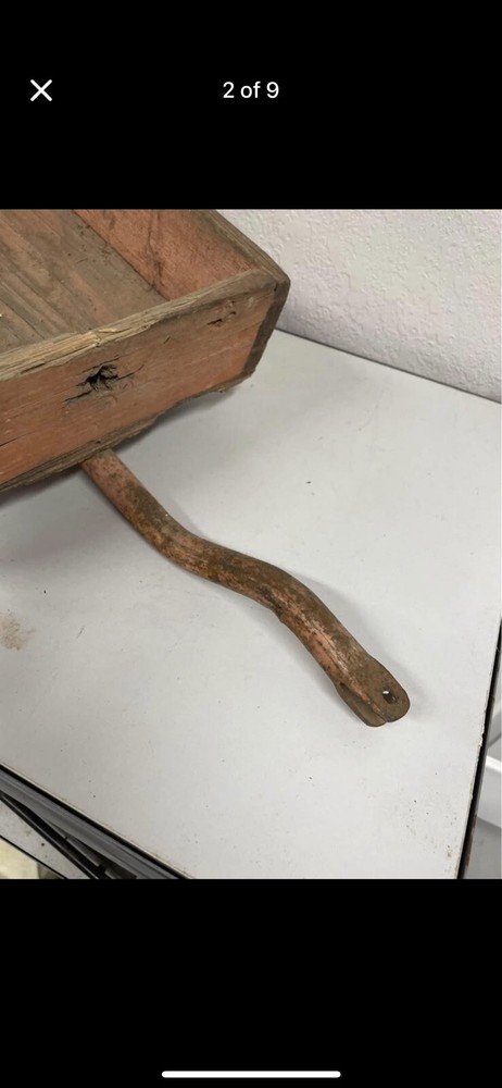 Antique small pull behind wood wagon NLH