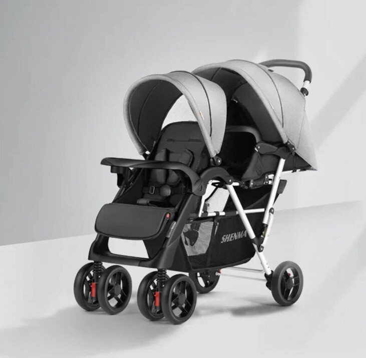 Double Stroller Folding Portable Twin Baby Stroller