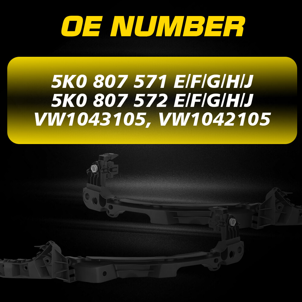 Fit For 2009-2013 VW Golf GTI MK6 Front Headlight Guide Support Bracket Set of 2