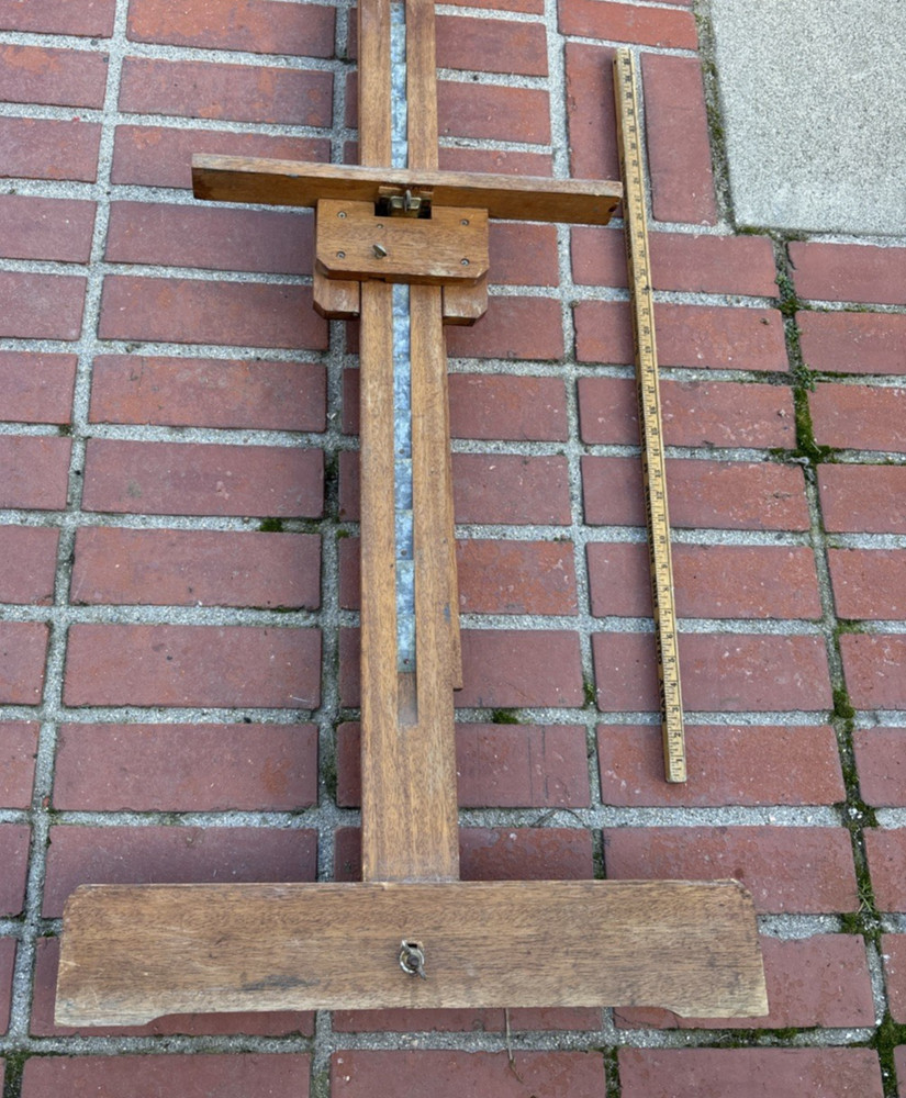 Vintage Solid Wood Artist's Floor Easel Adjustable Foldable 52 Inches