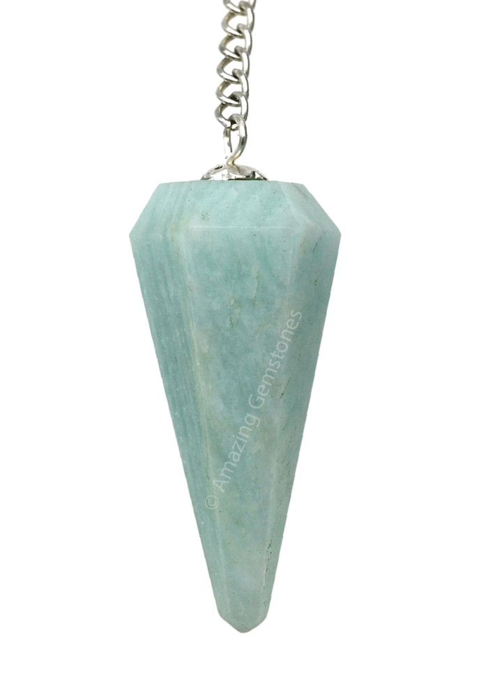 Amazonite Dowsing Crystal Pendulum