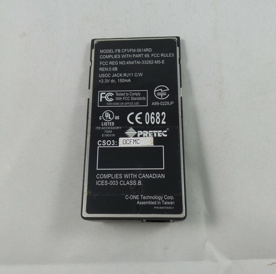 Pretec 56K Compact Flash Modem - VGC (CFVFM-5614RD)