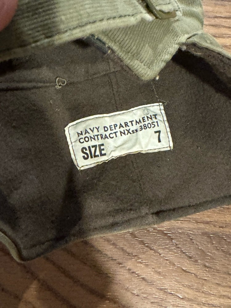 WWII US Navy N-1 Deck Hat Size 7