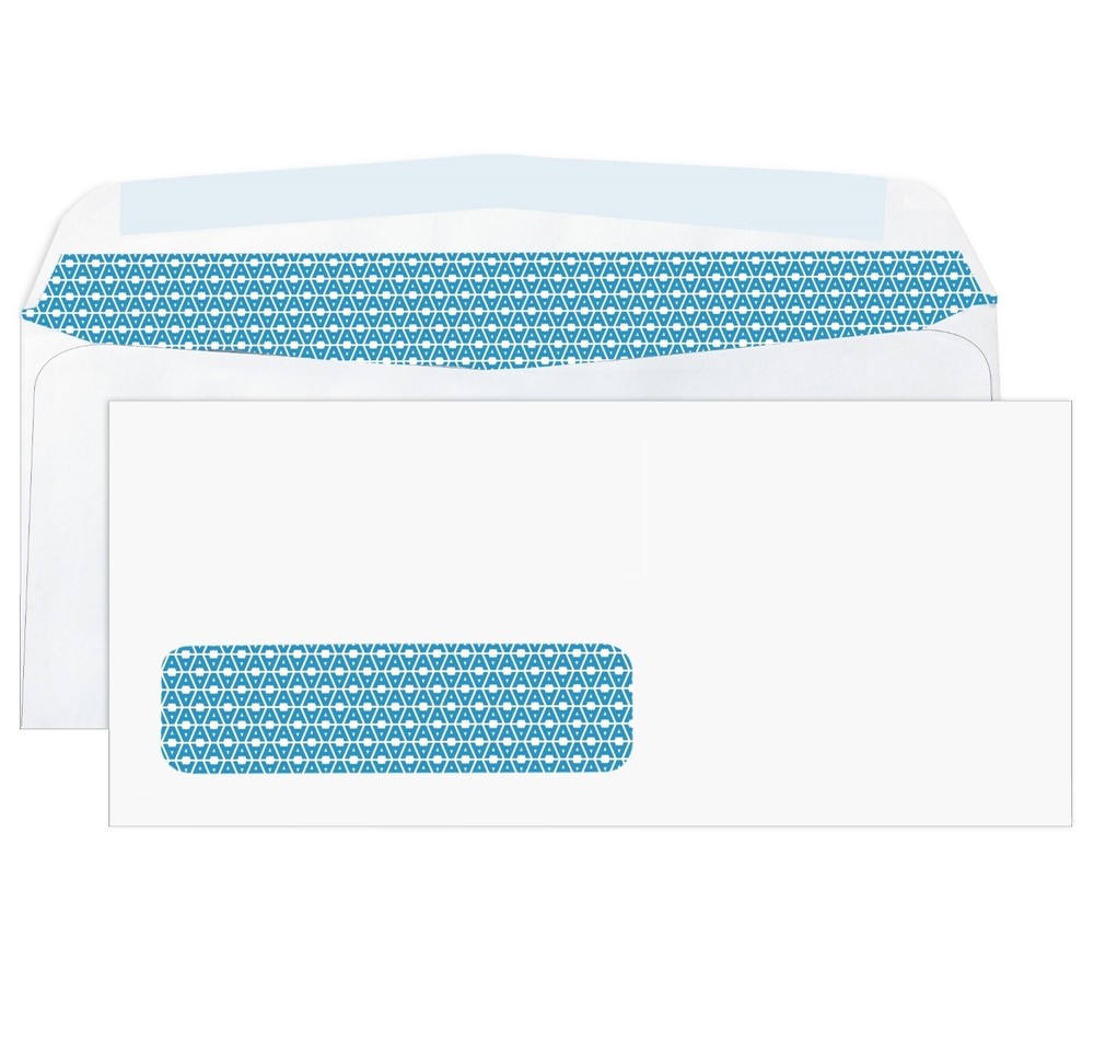 2500 #10 Single Left Window Security Envelopes, Gummed Closure (35310-2500)