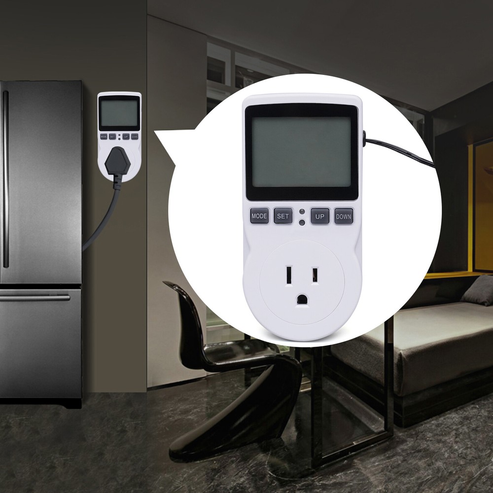 Digital Thermostat Outlet Plug Electronic Timer Switch Controller US