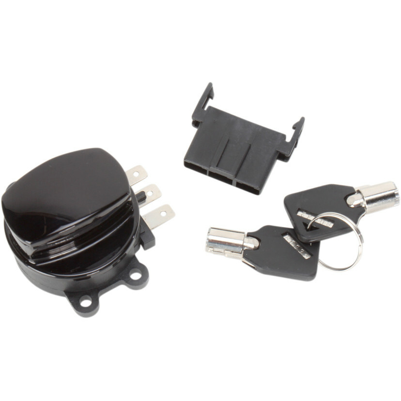 Gloss Black Ignition Switch For 1999-2013 Harley Dyna Softail Road King