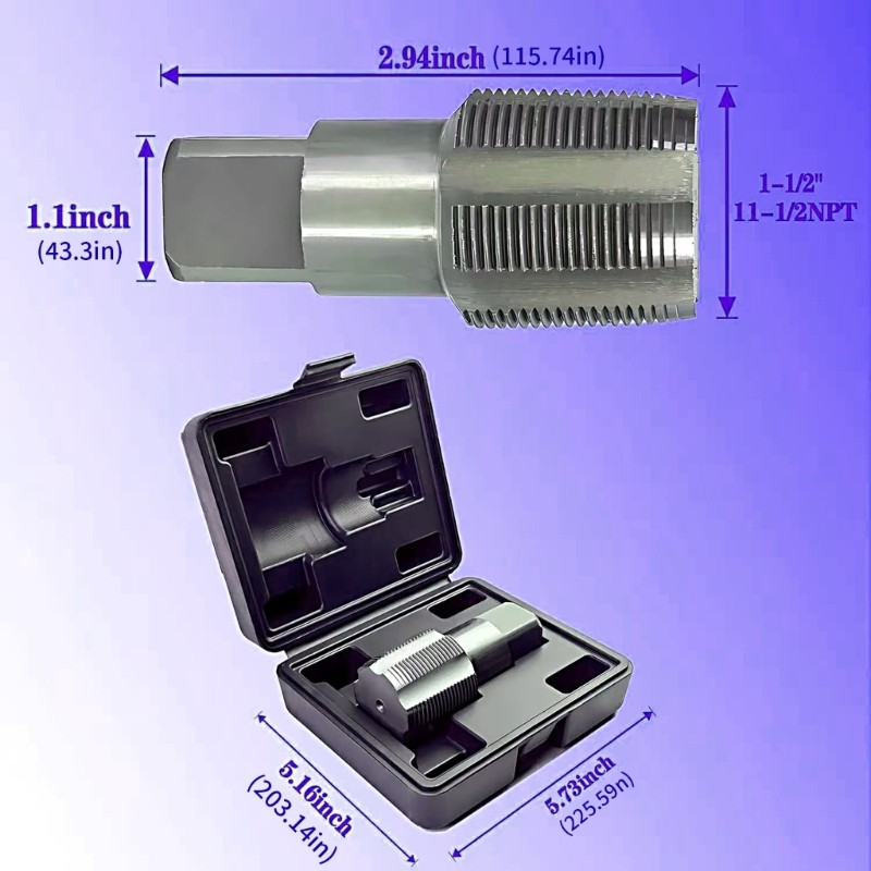 1-1/2NPT Tap Threading Tool Fixes Leak Pipe In Home DIY Professional Projects