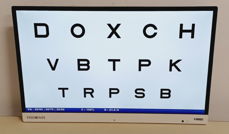 Visionix VX22 Digital Acuity System used Optometrist Ophthalmic Chart Display