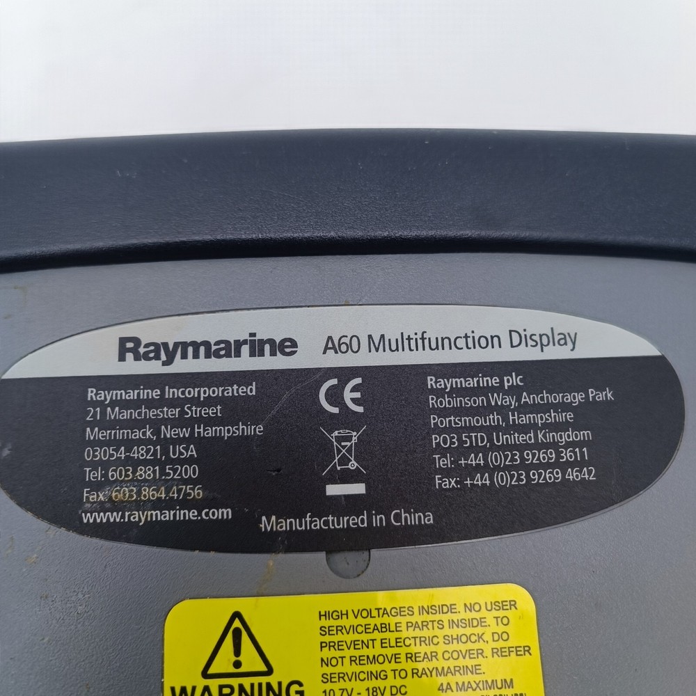 Raymarine A60 MFD Sonar Color Display Chartplotter GPS E33026 Navionics CF