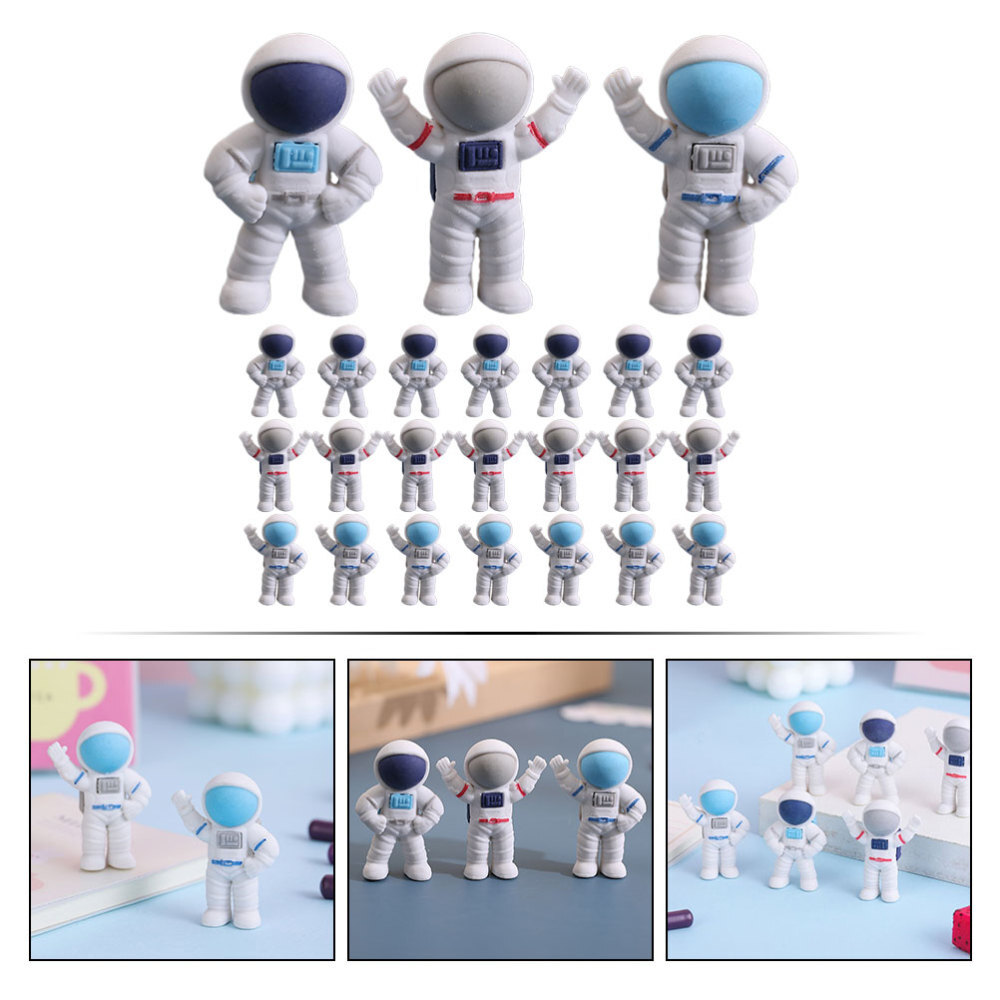 24Pcs Small Erasers Astronaut Erasers Portable Erasers Multi-function Erasers